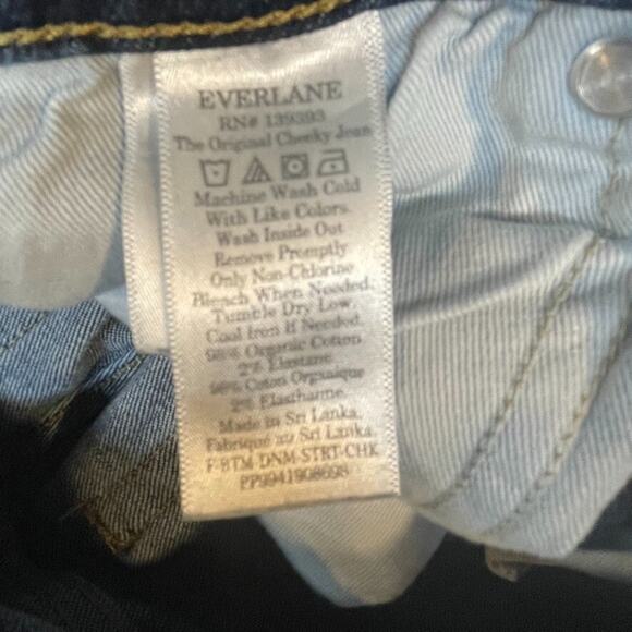 Everlane Jeans Womens 26 Blue Original Cheeky Straight Organic Cotton Mid Rise - Picture 8 of 13